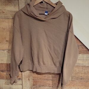 Old Navy Brown Cropped Hoodie